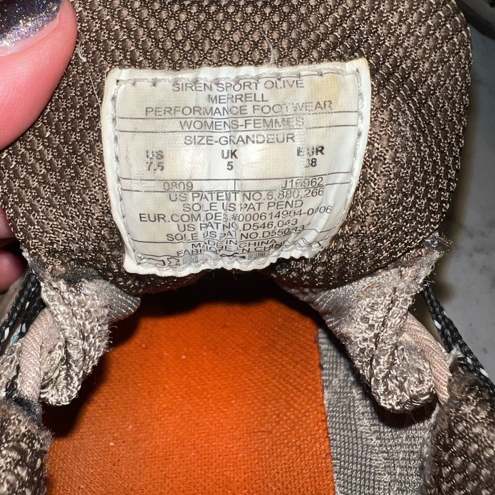 Merrell Hiking Shoe Women Size 7.5 Siren sport olive - Picture 6 of 6